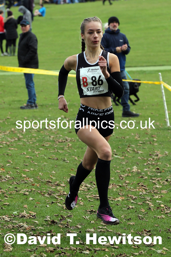 Girls under-13s Northern Cross Country Relays, Graves Park, Sheffield. Photo: David T. Hewitson/Sports for All Pics